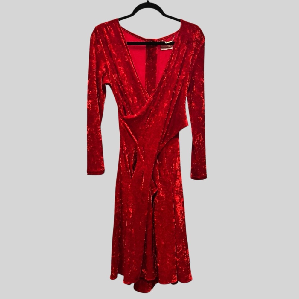 Goalonewithalu Elegant Red Velvet Dress
